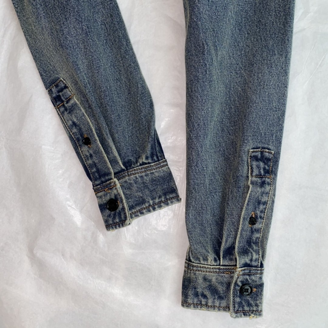 Довга джинсова куртка-сорочка фото 9
