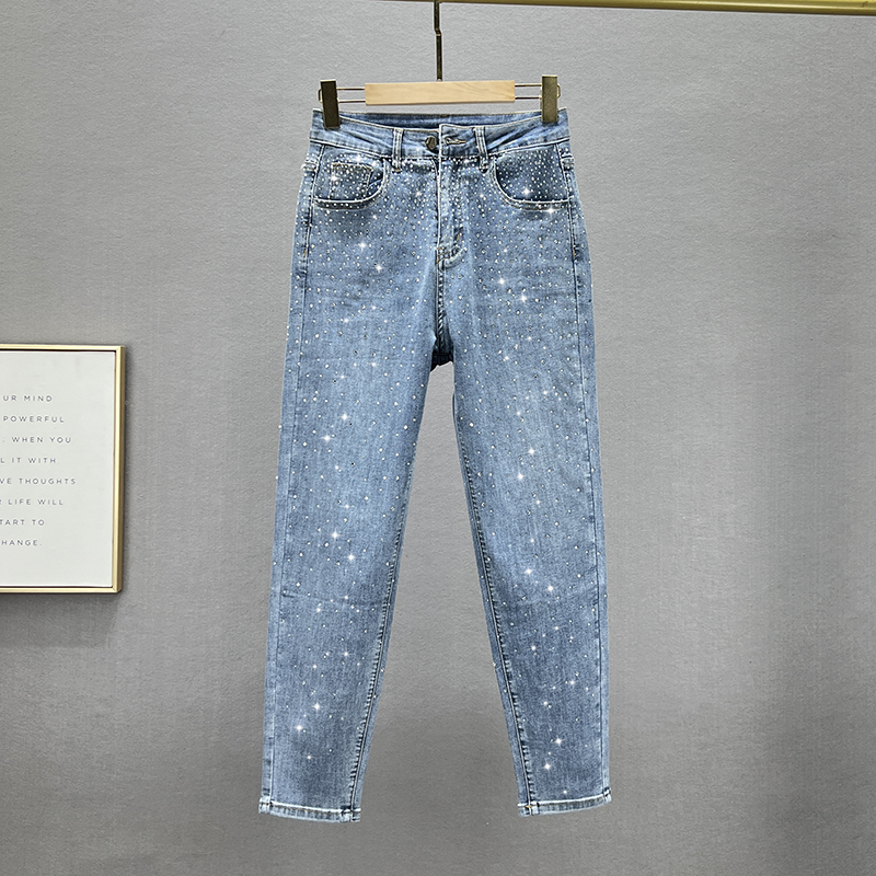 Jeans women's, Spring, free Waist from high waist