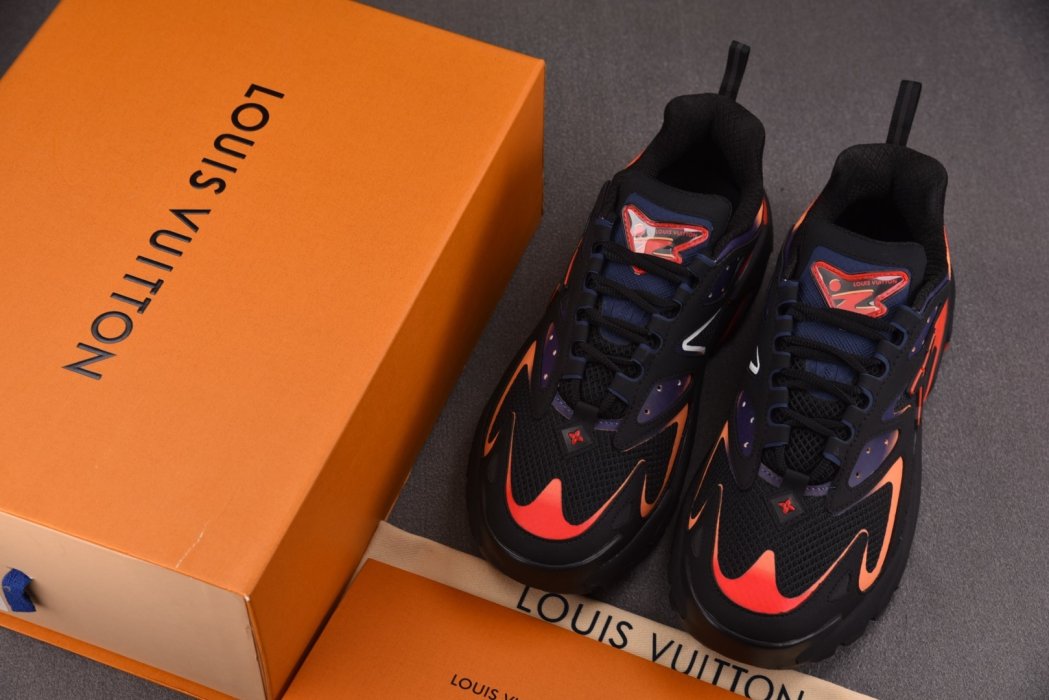 Кроссовки LOUIS VUITTON Runner Tatic Black Orange фото 7