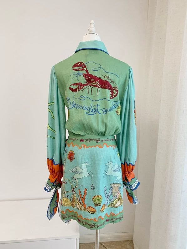 Платье Alemais Linen Color Lobster фото 6