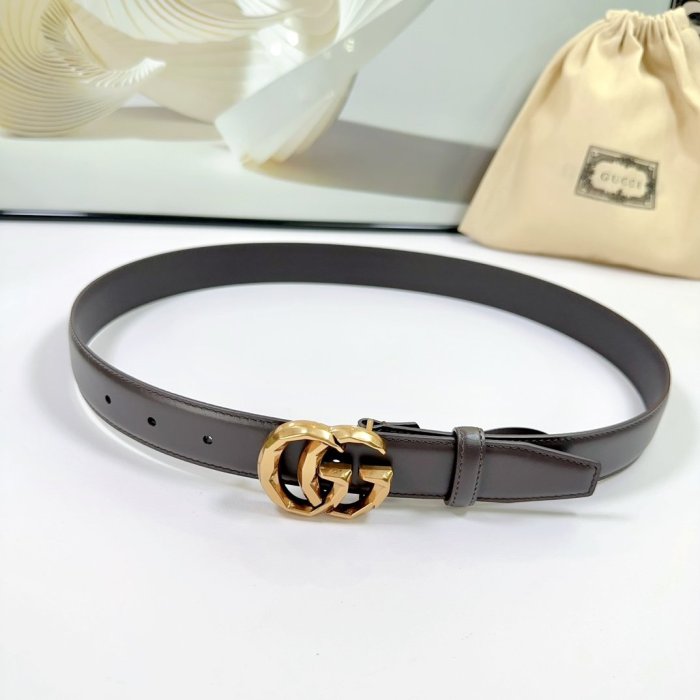 Belt leather female 3 cm