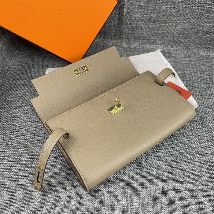 Клатч HERMES Kelly кожаный 24 см фото 5