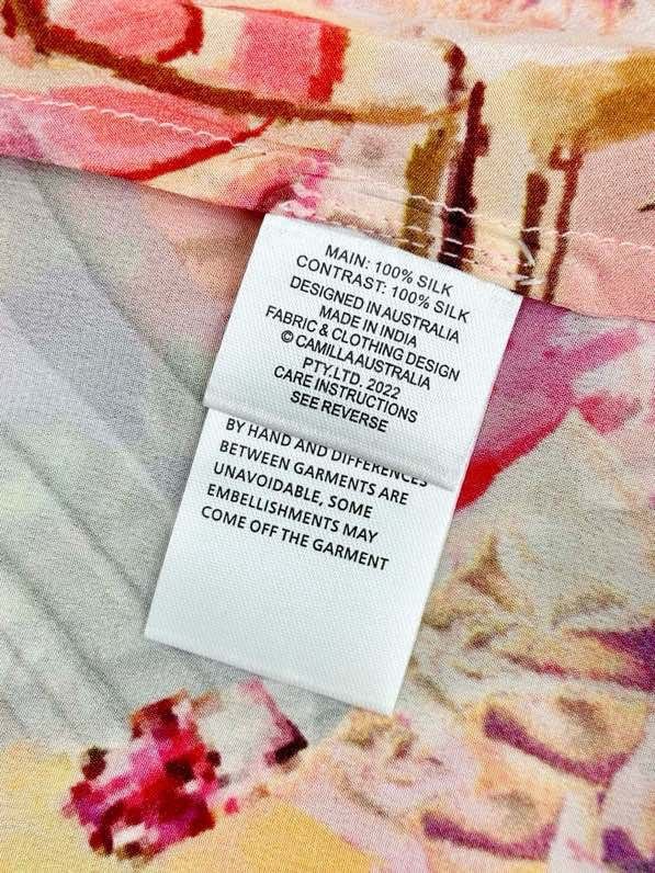 Длинное шелковое платье CAMILLA с V-образным вырезом фото 3