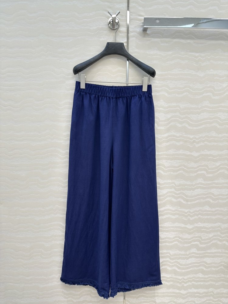 Прямі брюки з льону