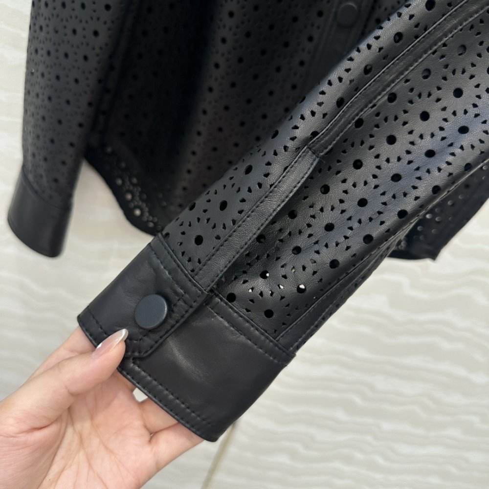 Рубашка кожаная женская фото 5