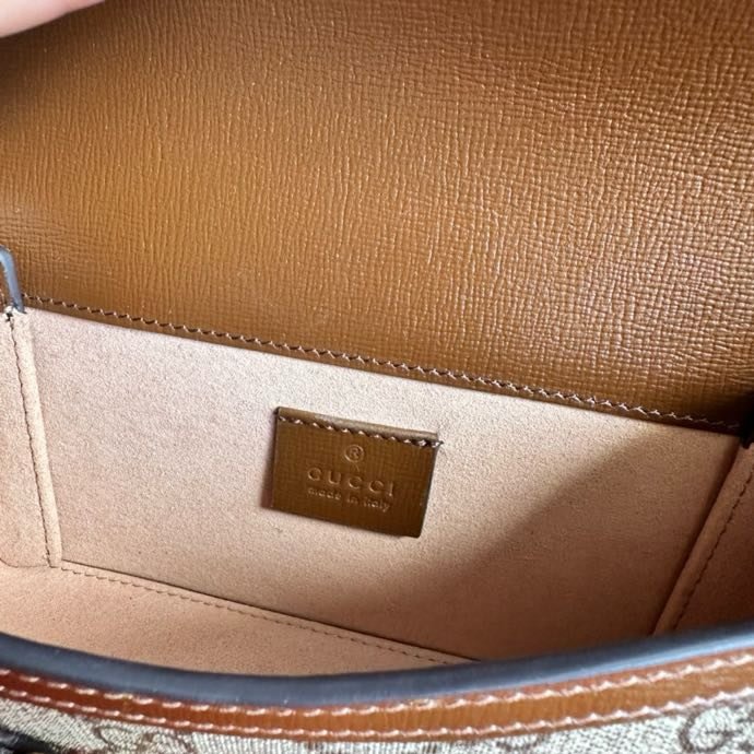 A bag women's Gucci Horsebit 1955 GG 18 cm фото 7