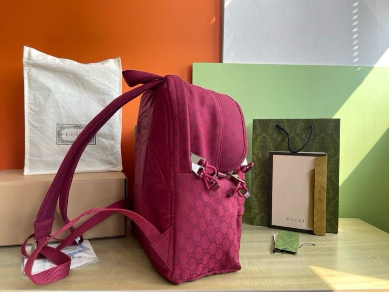 Рюкзак Gucci GG canvas large Rosso Ancora 40 см фото 5