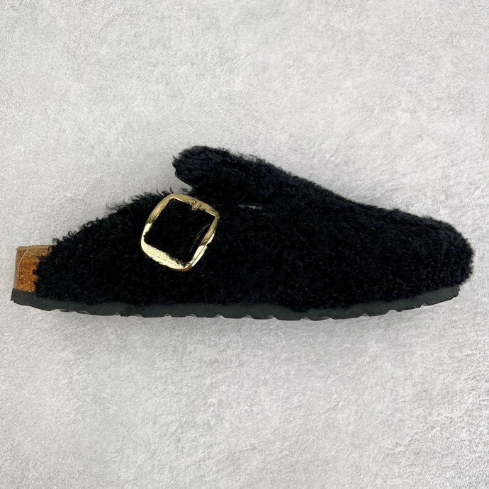 Slippers Boston VL from closed the toe on fur