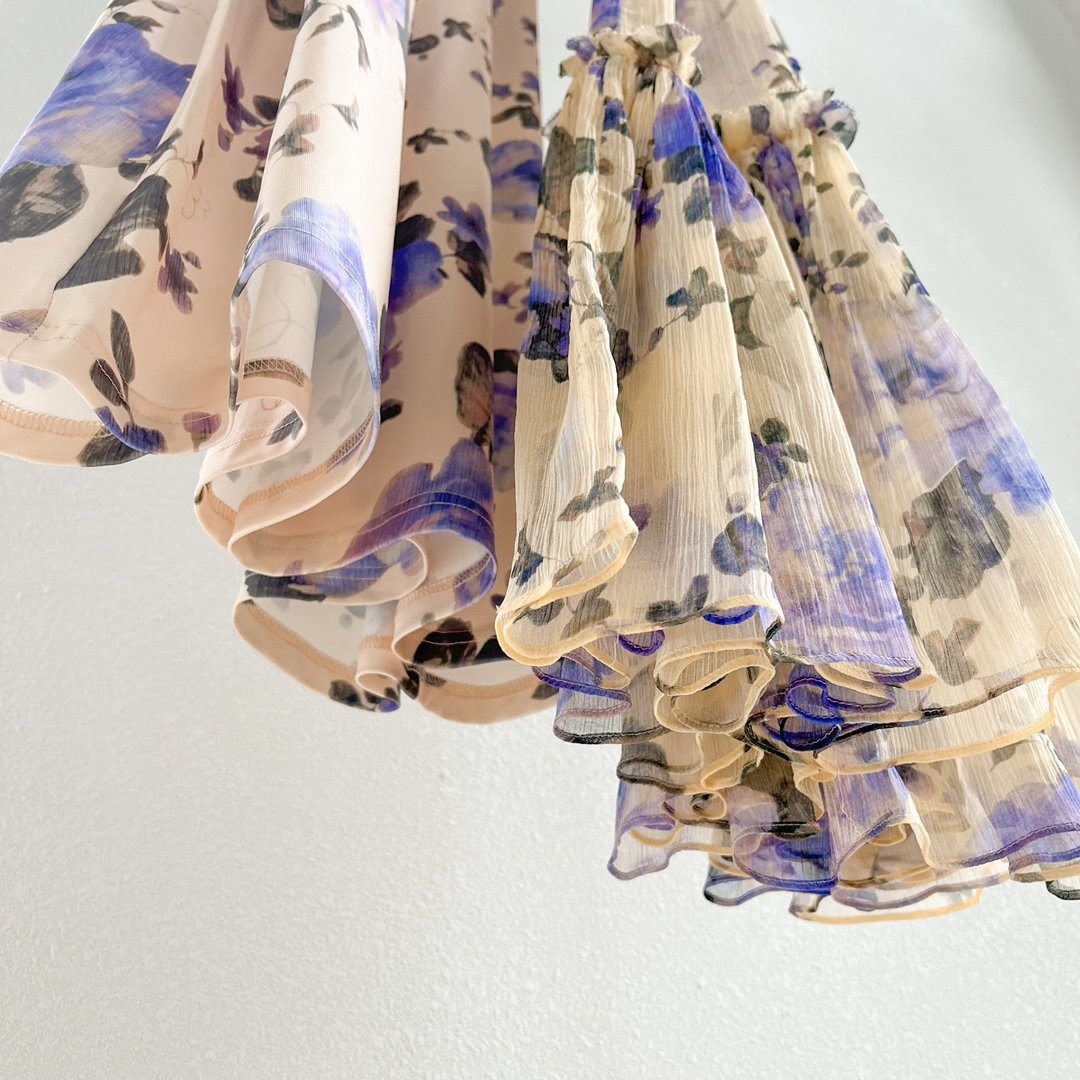 Silk dress from flower print фото 6