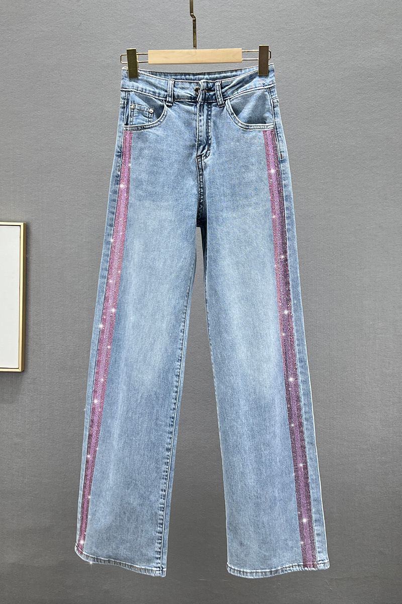 Широкие прямые джинсы женские, весна лето фото 6