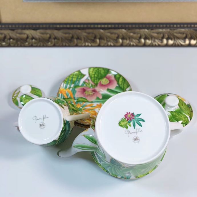 Tea service of bone porcelain, 21 subject, series Passifolia фото 6