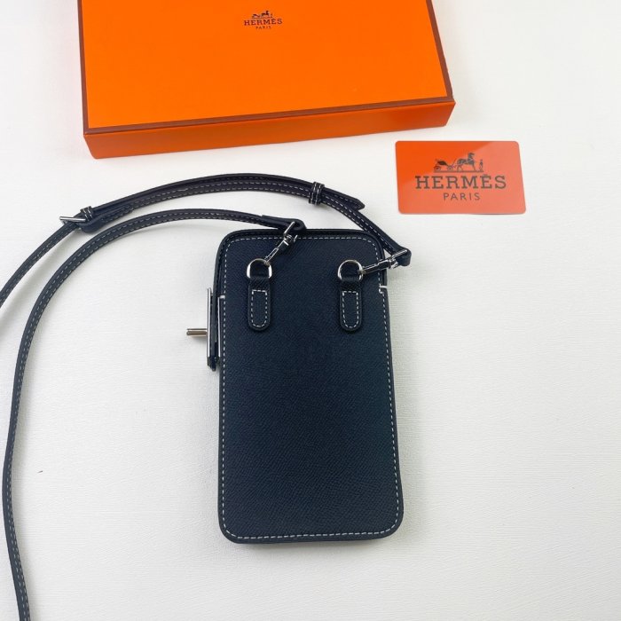 Кожаный чехол для телефона Hermes Hac a Box 17x10 см фото 2