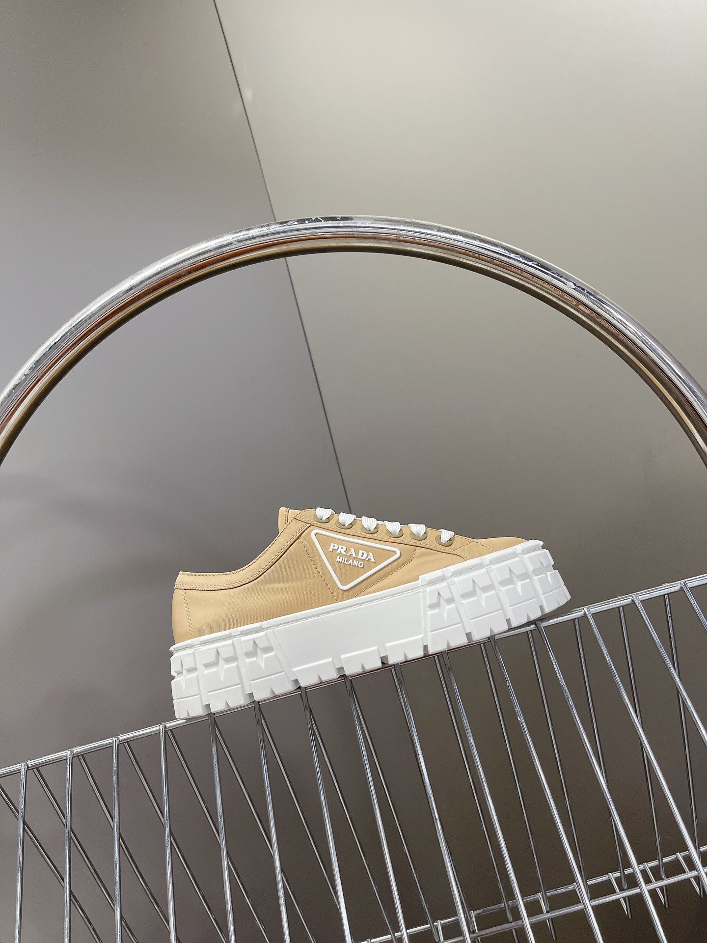 Sneakers Double Wheel on high platform, beige фото 5