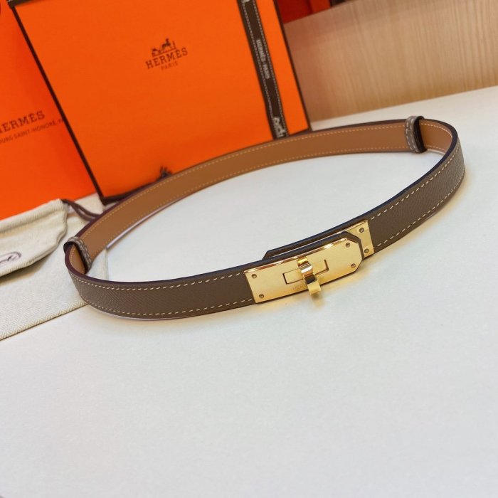 Belt HERMES Kelly leather female 1.8 cm