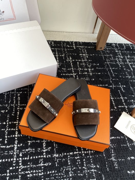 Шлепанцы женские Hermes Kelly фото 5