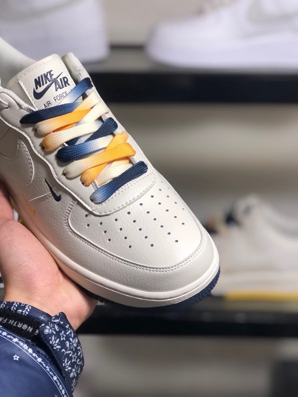 Кросівки  Air Force 1 07 Low Yellow Dark Blue Limited фото 7