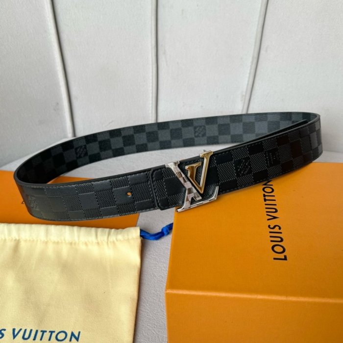 Belt leather bilateral 4 cm