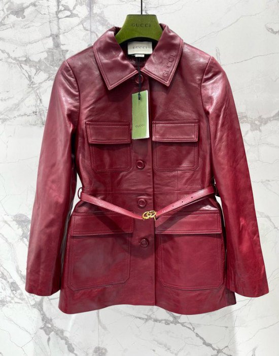 Jacket leather women's