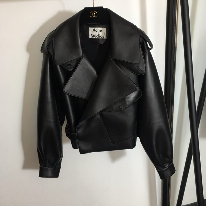 Jacket leather women's