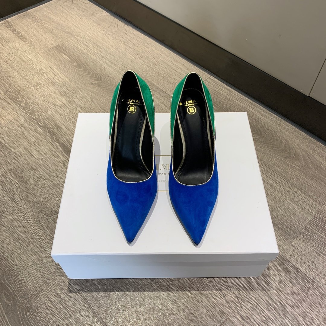 Shoes women's on high heel blue