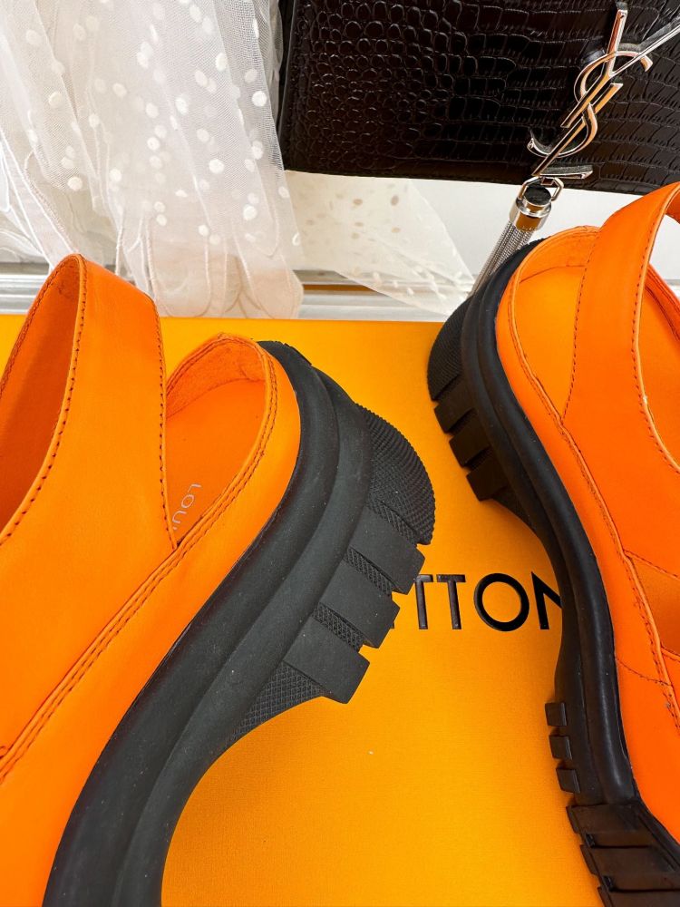 Sandals on platform 5 cm orange фото 7