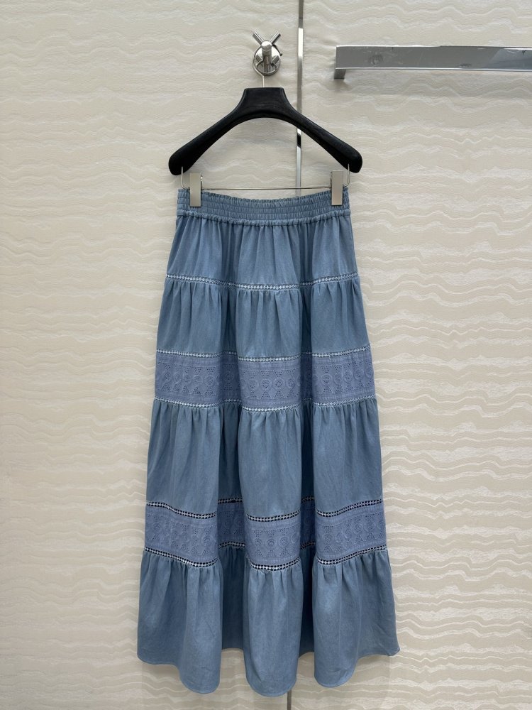 Long denim skirt фото 9