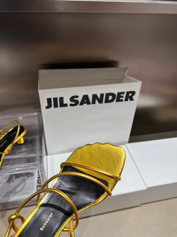 Fashionable sandals Proenza Schouler gold фото 6
