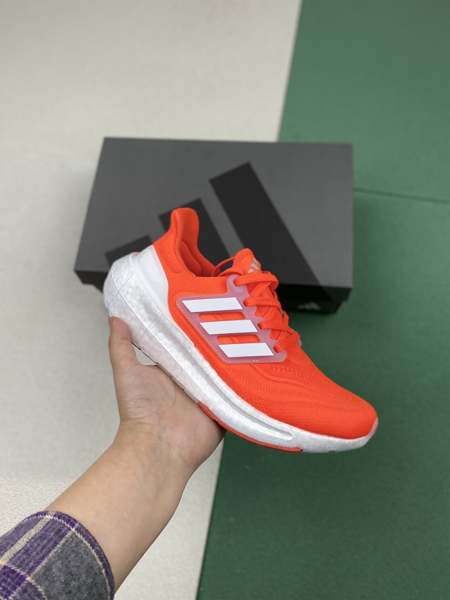 Кросівки Ultra Boost Light Solar Red Black White - HQ6341