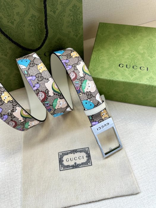 Belt leather 3.8 cm GUCCI GG Marmont фото 6