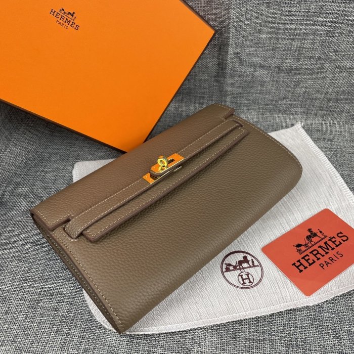 Клатч HERMES Kelly кожаный 24 см фото 3