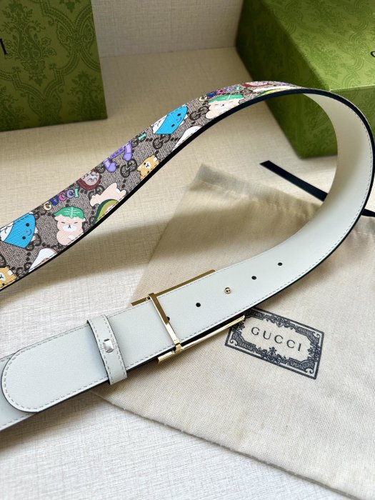 Belt leather 3.8 cm GUCCI GG Marmont фото 2