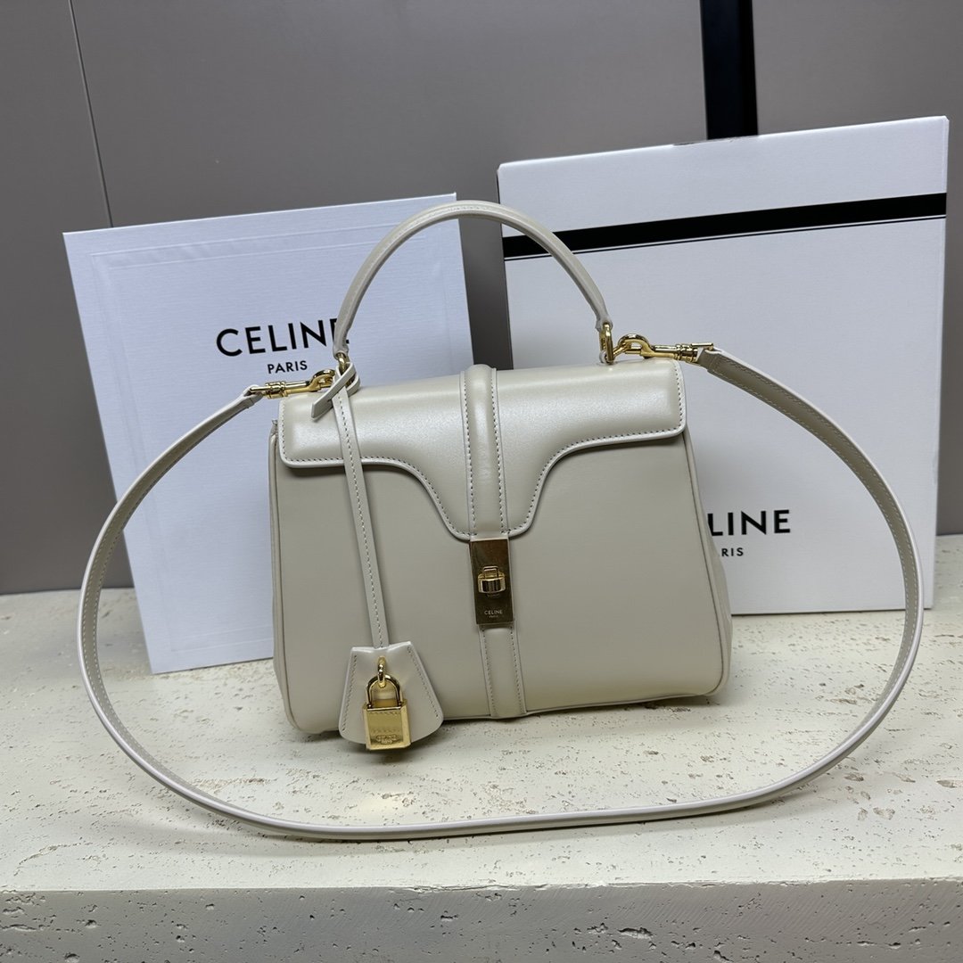 A bag women's BAG IN SATINY CALFSKIN LIMESTONE