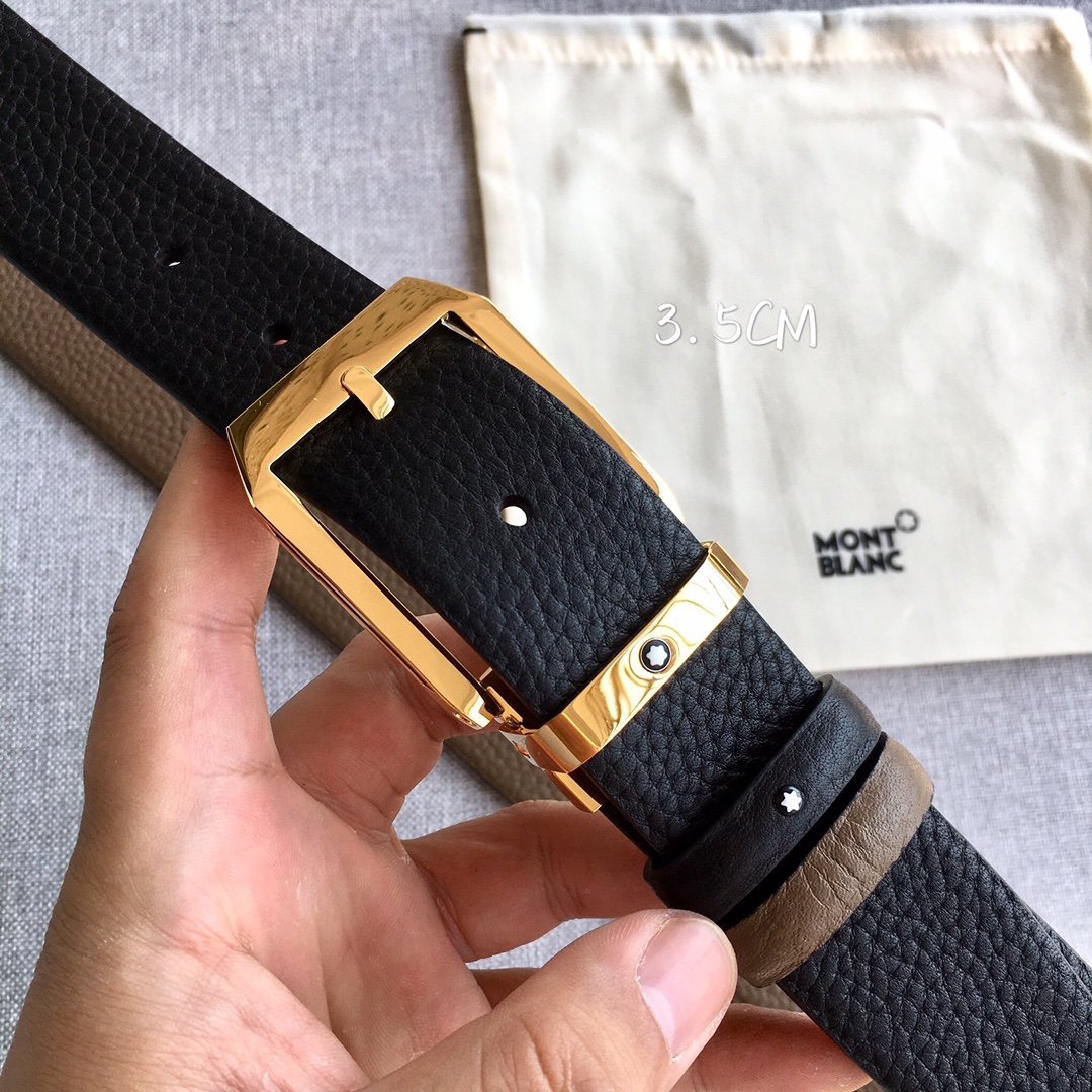 Male leather belt 3.5 cm