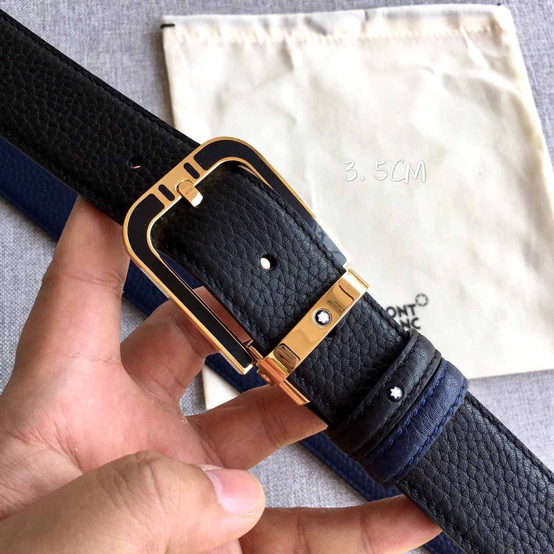 Male leather belt 3.5 cm