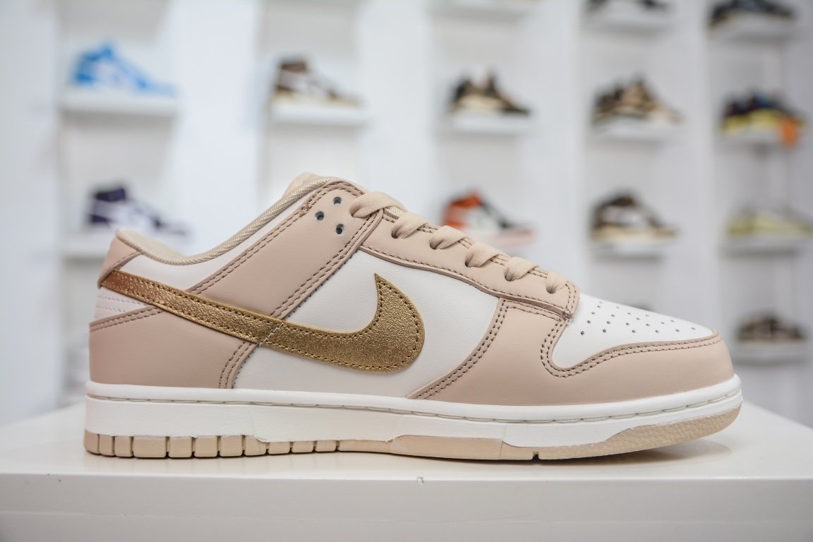 Кроссовки Dunk Low Phantom Metallic Gold DX5930-001 фото 3