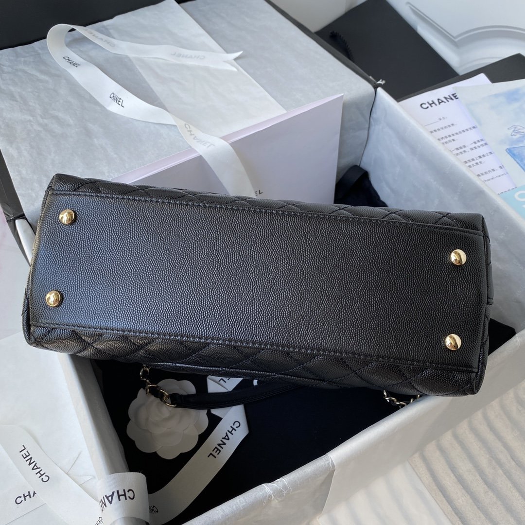 A bag A92991 Coco handle flap 2way Shoulder Bag 18 cm, black фото 7
