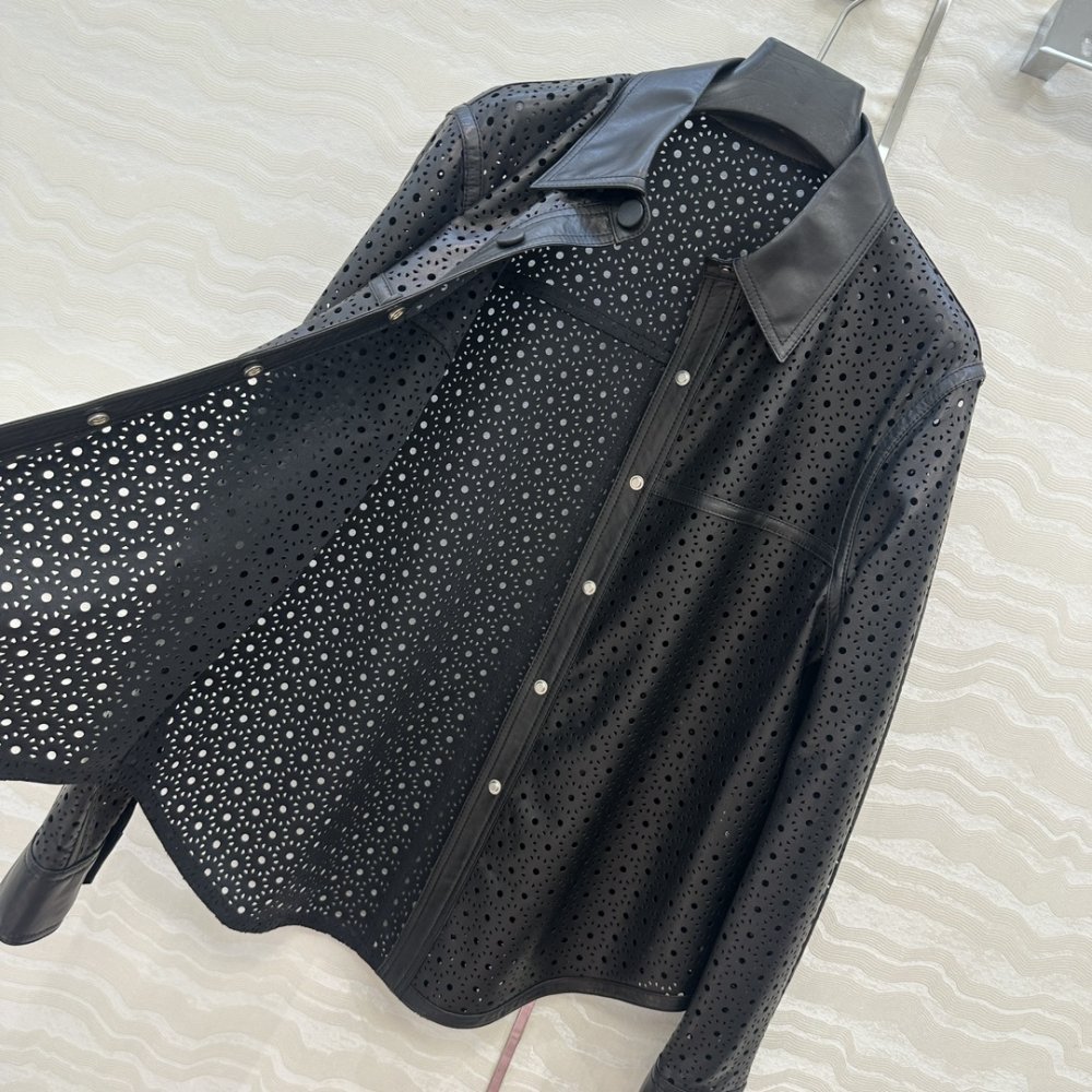 Рубашка кожаная женская фото 7