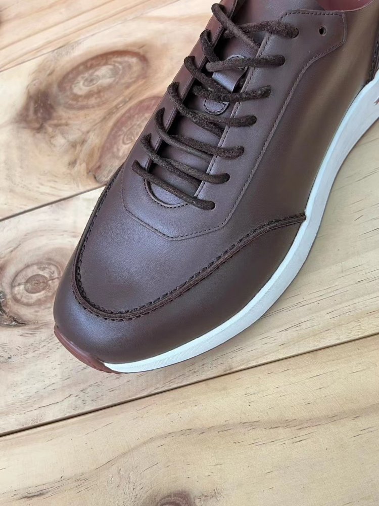 Leather men's sneakers фото 8