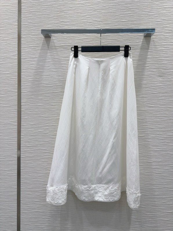 Спідниця лляна біла