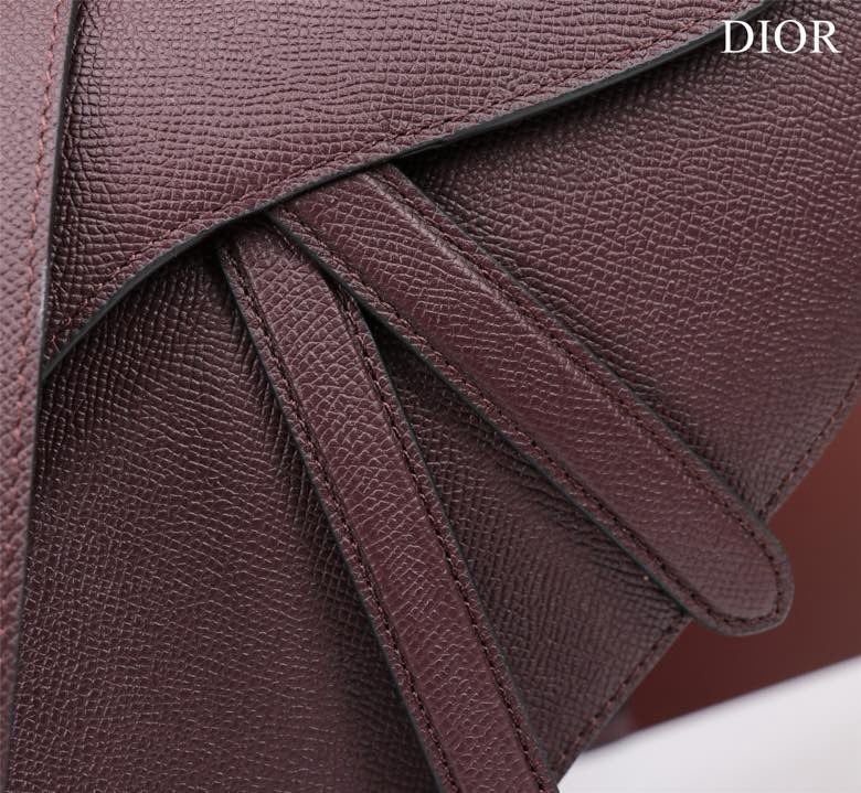 Сумка кожаная Dior Saddle 25 см фото 3