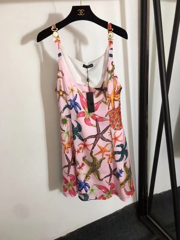 Dress from marine print pink
