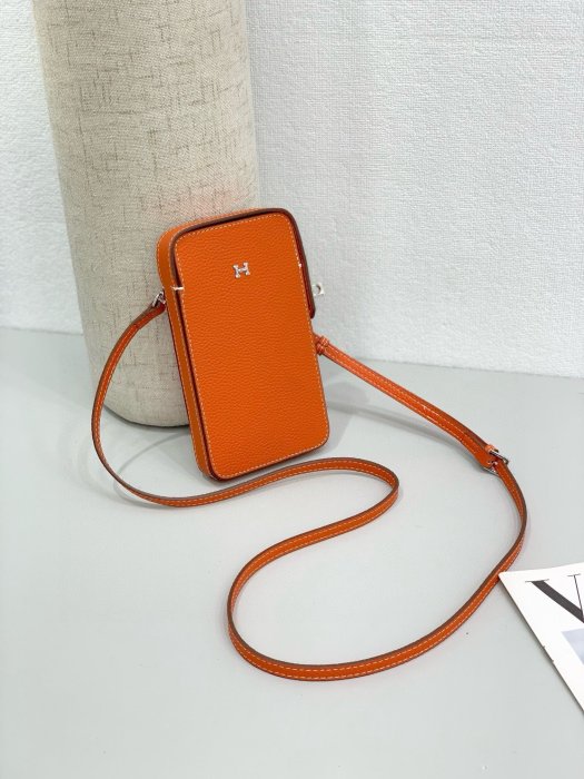 Кожаный чехол для телефона Hermes Hac a Box 17x10 см