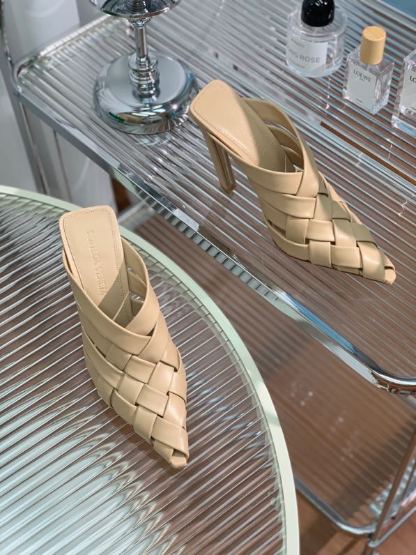 Sandals on high heel (10 cm) beige фото 7