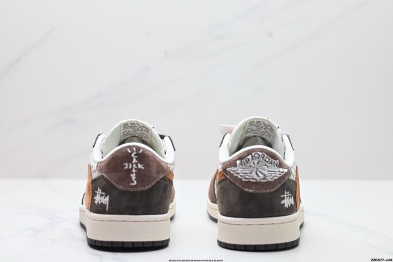 Sneakers Travis Scott x Air Jordan 1 Reverse Mocha AJ1 фото 6