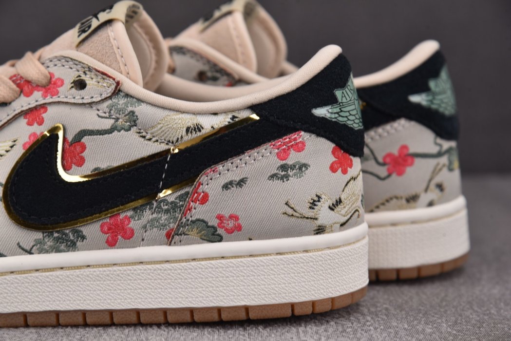 Кроссовки Rui Hachimura x Air Jordan Air 1 Retro Low OG Cranes фото 13