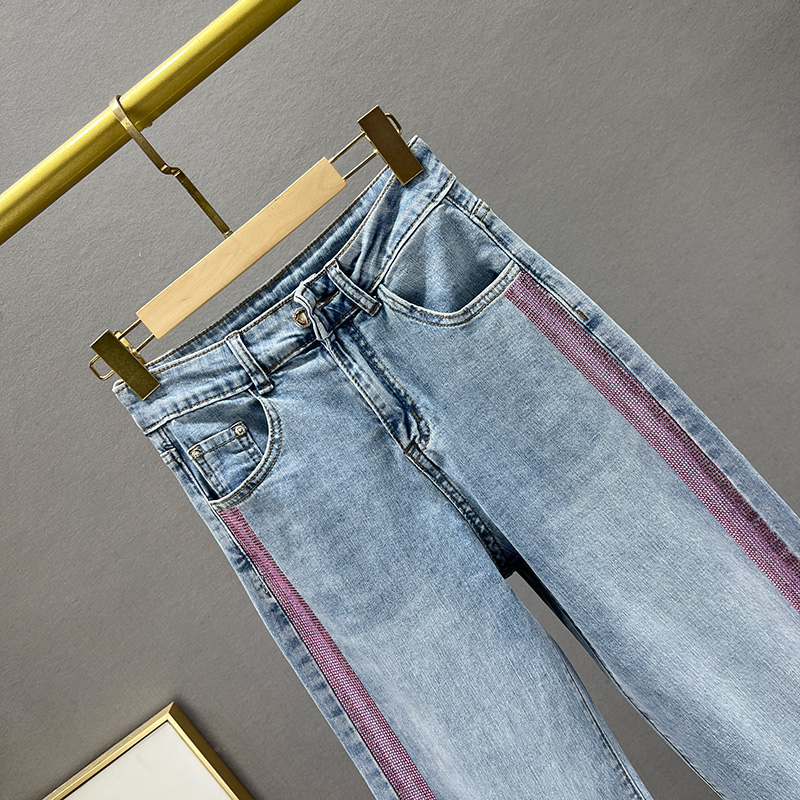 Широкие прямые джинсы женские, весна лето фото 2