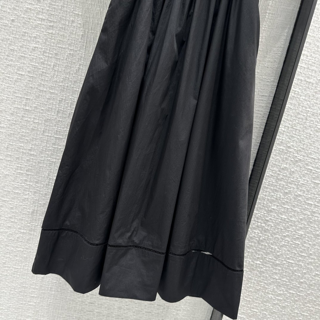 Платье с пышными рукавами, черное фото 6