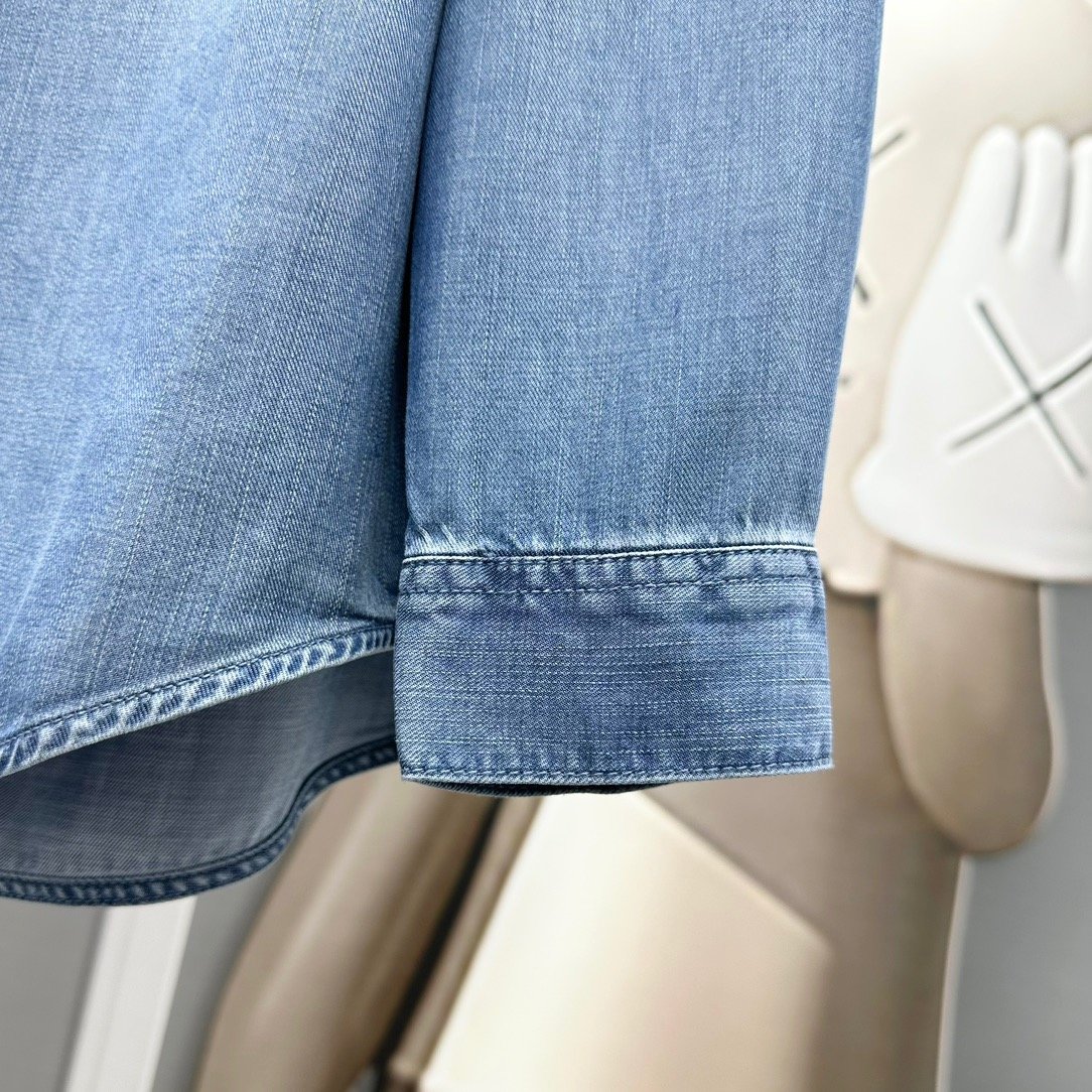 Женская джинсовая рубашка фото 6