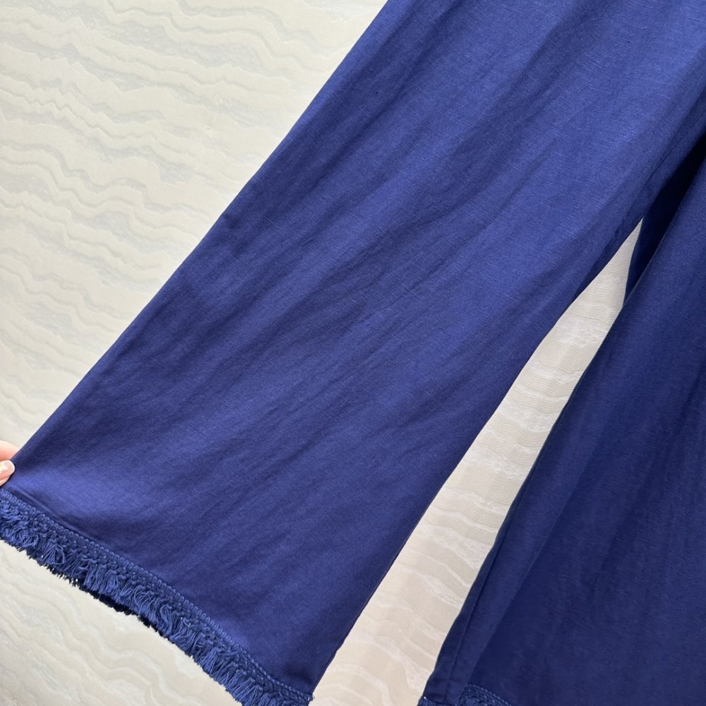 Прямі брюки з льону фото 7