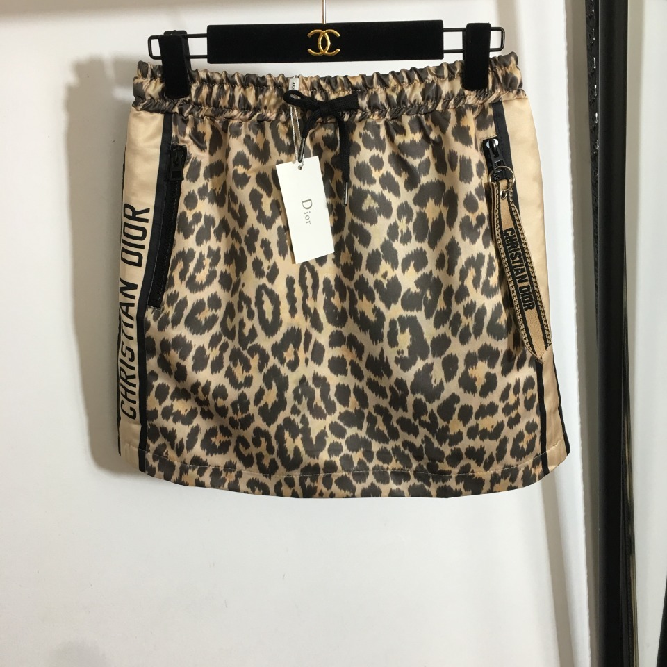Эластичная юбка с леопардовым принтом